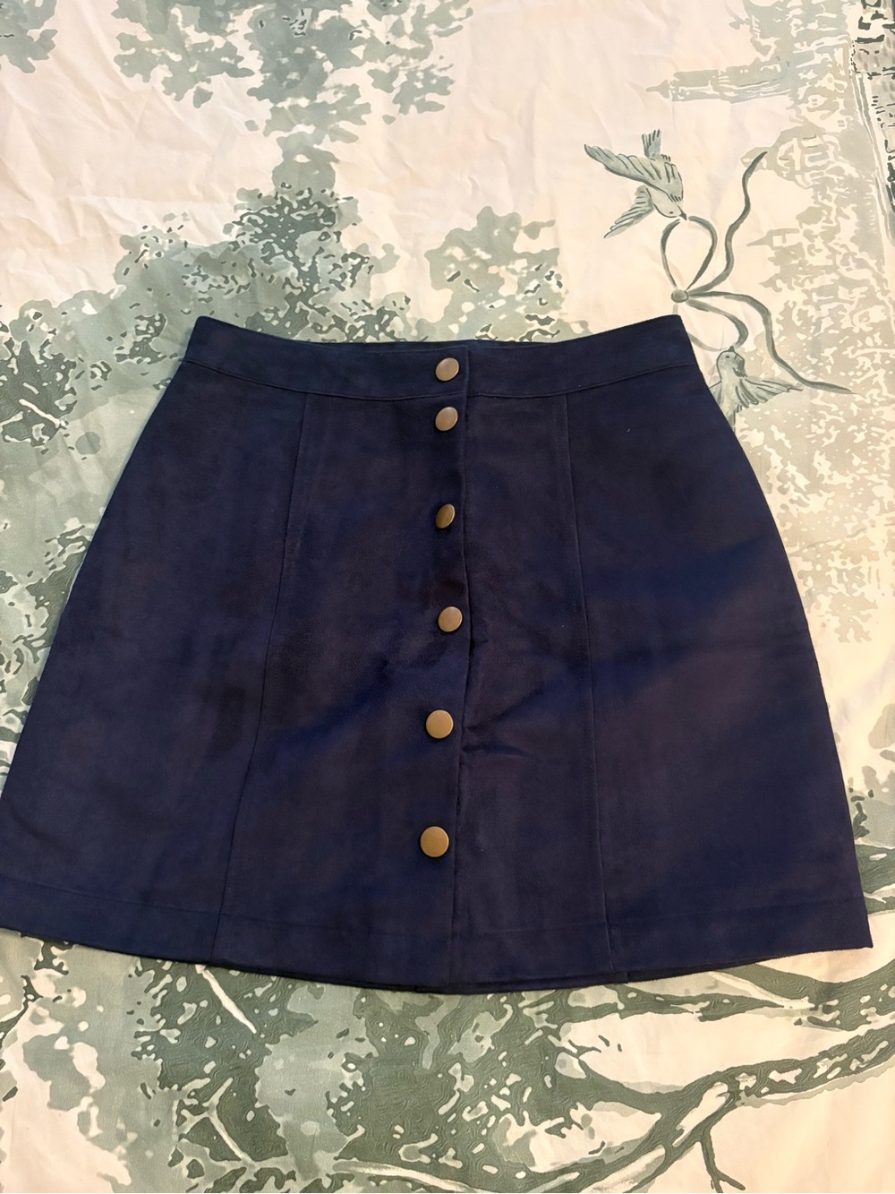 Old Navy Navy Blue Button-Front A-Line Skirt